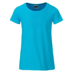 James & Nicholson Klasické dívčí tričko z biobavlny 8007G - Tyrkysová | L #723284