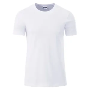 James & Nicholson Klasické pánské tričko z biobavlny 8008 - Bílá | L #722728