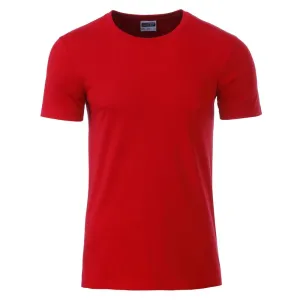 James & Nicholson Klasické pánské tričko z biobavlny 8008 - Červená | M #722732
