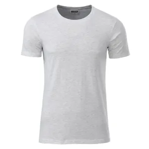 James & Nicholson Klasické pánské tričko z biobavlny 8008 - Popelavá | S #722838