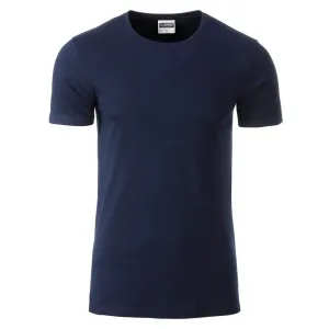 James & Nicholson Klasické pánské tričko z biobavlny 8008 - Tmavě modrá | S #733587