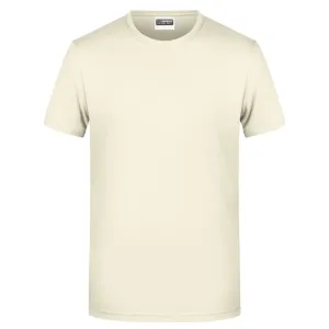 James & Nicholson Klasické pánské tričko z biobavlny 8008 - Vanilková | M