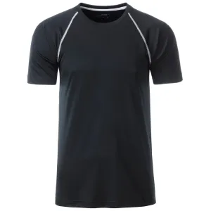 James & Nicholson Pánské funkční tričko JN496 - Černá / bílá | S #723553