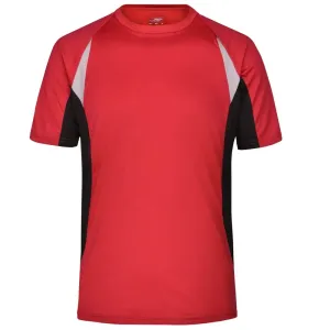 James & Nicholson Pánské funkční tričko s krátkým rukávem JN391 - Červená / černá | M #721658