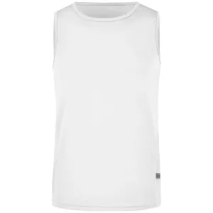 James & Nicholson Pánské sportovní tričko bez rukávů JN305 - Bílá / bílá | XXL #721819