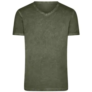 James & Nicholson Pánské tričko Gipsy JN976 - Olivová | L
