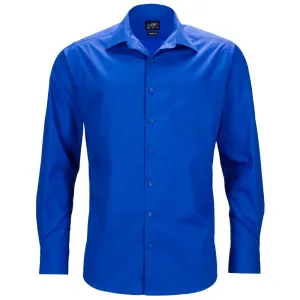 James & Nicholson Pánská košile s dlouhým rukávem JN642 - Královská modrá | XL