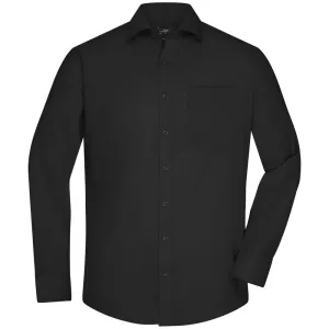 James & Nicholson Pánská košile s dlouhým rukávem JN682 - Černá | XL #733382