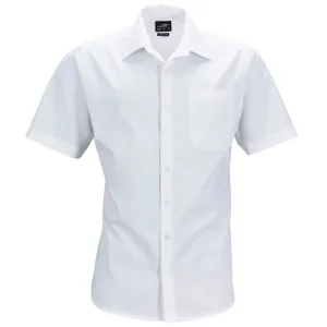 James & Nicholson Pánská košile s krátkým rukávem JN644 - Bílá | XXXL