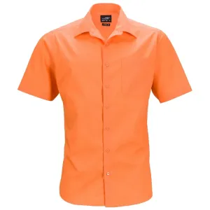 James & Nicholson Pánská košile s krátkým rukávem JN644 - Oranžová | XXXXXL