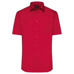 James & Nicholson Pánská košile s krátkým rukávem JN680 - Červená | XXXL #742391