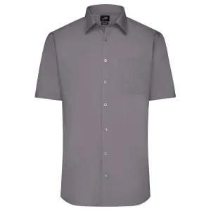 James & Nicholson Pánská košile s krátkým rukávem JN680 - Ocelová | XXXL #732703