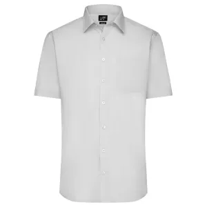 James & Nicholson Pánská košile s krátkým rukávem JN680 - Světle šedá | M #732722