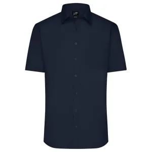 James & Nicholson Pánská košile s krátkým rukávem JN680 - Tmavě modrá | L