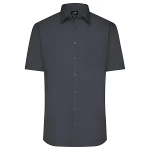 James & Nicholson Pánská košile s krátkým rukávem JN680 - Tmavě šedá | M