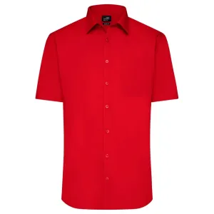 James & Nicholson Pánská košile s krátkým rukávem JN680 - Tomato | M