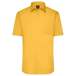 James & Nicholson Pánská košile s krátkým rukávem JN680 - Žlutá | XXXXL #732751