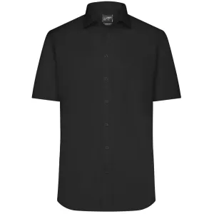 James & Nicholson Pánská košile s krátkým rukávem JN684 - Černá | XXL #742991