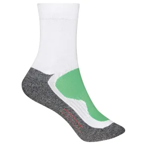James & Nicholson Sportovní ponožky vysoké JN211 - Bílá / zelená | 42-44 #742207