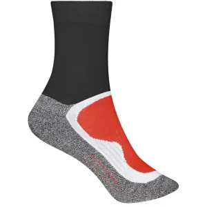 James & Nicholson Sportovní ponožky vysoké JN211 - Černá / červená | 45-47 #726922