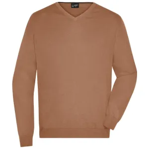 James & Nicholson Pánský bavlněný svetr JN659 - Camel | M #714080