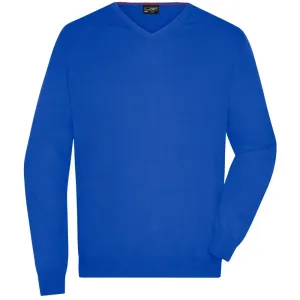 James & Nicholson Pánský bavlněný svetr JN659 - Královská modrá | L #725209