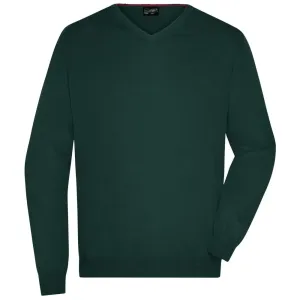 James & Nicholson Pánský bavlněný svetr JN659 - Lesní zelená | M #725202