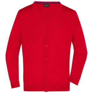 James & Nicholson Pánský bavlněný svetr JN661 - Červená | L #725149