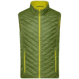 James & Nicholson Lehká pánská oboustranná vesta JN1090 - Zelená / žlutozelená | XL