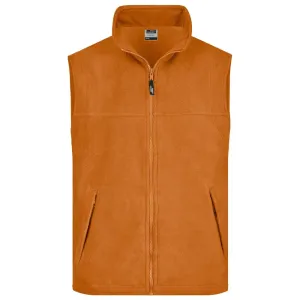 James & Nicholson Pánská fleecová vesta JN045 - Oranžová | L #724798