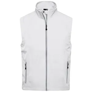 James & Nicholson Pánská softshellová vesta JN1022 - Off-white | XXXL