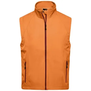 James & Nicholson Pánská softshellová vesta JN1022 - Oranžová | L #731217
