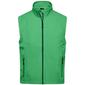 James & Nicholson Pánská softshellová vesta JN1022 - Zelená | XL #724982