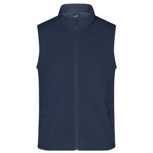 James & Nicholson Pánská softshellová vesta JN1128 - Tmavě modrá / tmavě modrá | XL #725319