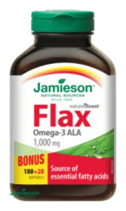 Jamieson Flax Omega-3 1000 mg lněný olej 200 kapslí #1158028
