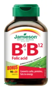Jamieson Vitamíny B6, B12 a kyselina listová 110 tablet #1158065