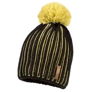 Jamiks dětská zimní čepice Lamer černá/žlutá 50 cm