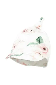 Dětská bavlněná čepice Jamiks ARDEN béžová barva, vzorovaná