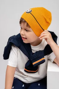 Dětska čepice Jamiks oranžová barva, z tenké pleteniny #1985870