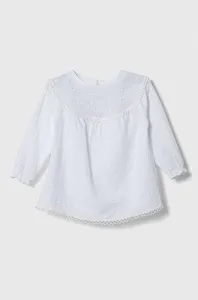 Dětské bavlněné šaty Jamiks bílá barva, midi
