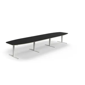 Jednací stůl AUDREY, 4800x1200 mm, bílá/tmavě šedá
