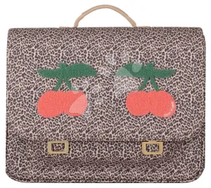 Školní aktovka It Bag Midi Leopard Cherry Jeune Premier ergonomická luxusní provedení 30*38 cm #2704685