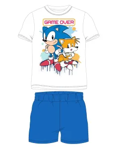 Ježek SONIC - licence Chlapecké pyžamo - Ježek Sonic 5204011, bílá / modrá Barva: Bílá, Velikost: 110