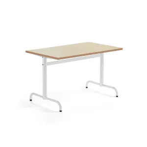 Stůl PLURAL, 1200x700x720 mm, linoleum, béžová, bílá
