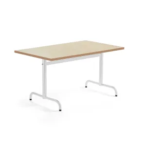 Stůl PLURAL, 1200x800x720 mm, linoleum, béžová, bílá