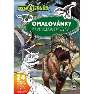 Omalovánky se samolepkami Dinosauři: 24 stran a více než 20 samolepek