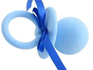 JKBOX Sametová krabička Modrý Dudlík s mašlí na prsten nebo náušnice pecky IK026