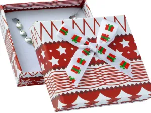 JKBOX Vánoční krabička s mašlí na střední sadu šperků | IK022