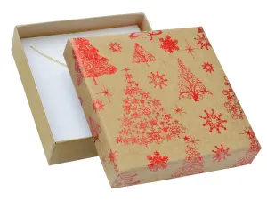 JKBOX Vánoční krabička s mašlí na střední sadu šperků | IK023