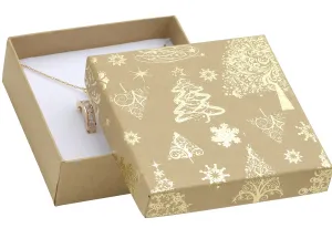 JKBOX Vánoční krabička Zlatý Stromek na střední sadu šperků | IK021